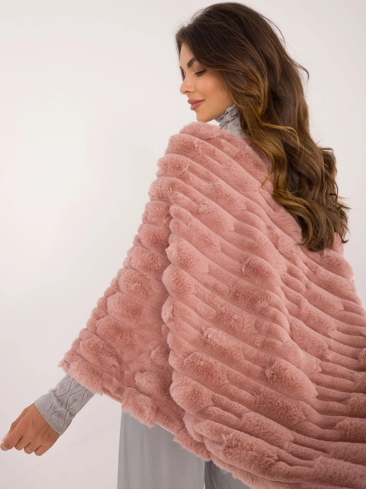 Tamsiai rožinis oversize pončas