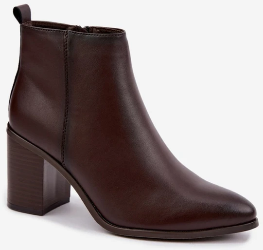 Tamsiai rudi aulinukai su kulnu Step in style