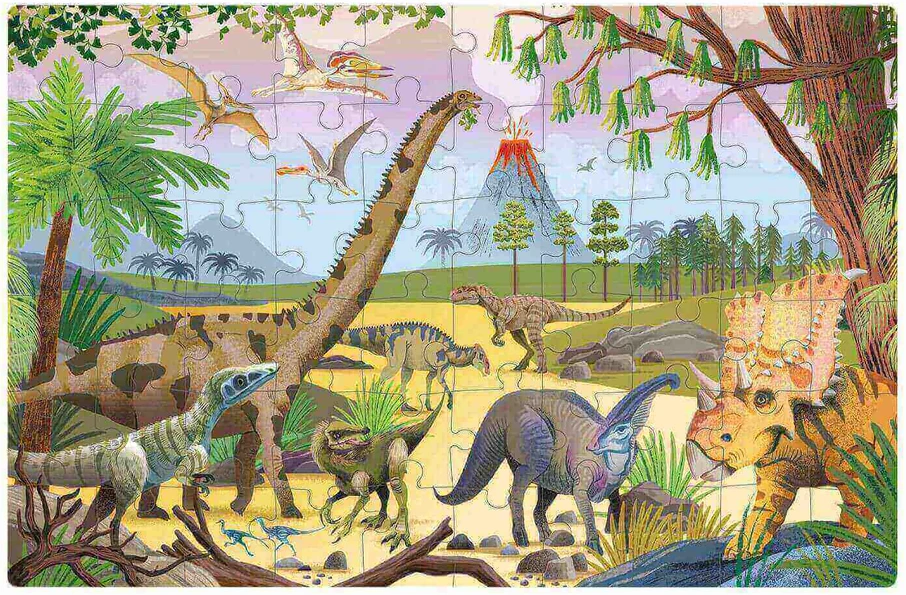 Tamsoje šviečianti dėlionė – Dinozaurai