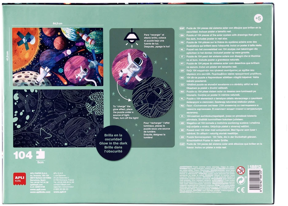 Tamsoje šviečianti dėlionė „Solar System”