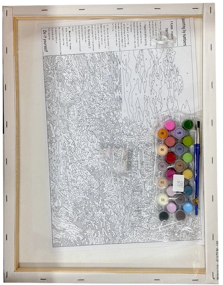 Tapyba pagal skaičius 49,8 x 39,6 cm Laivas