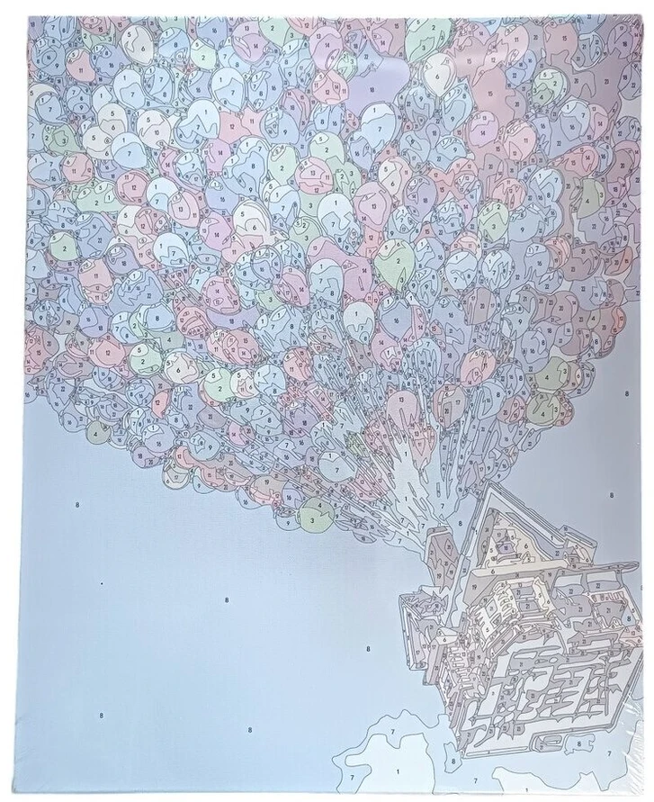 Tapyba pagal skaičius Oro Balionai, 49,7 x 39,6 cm