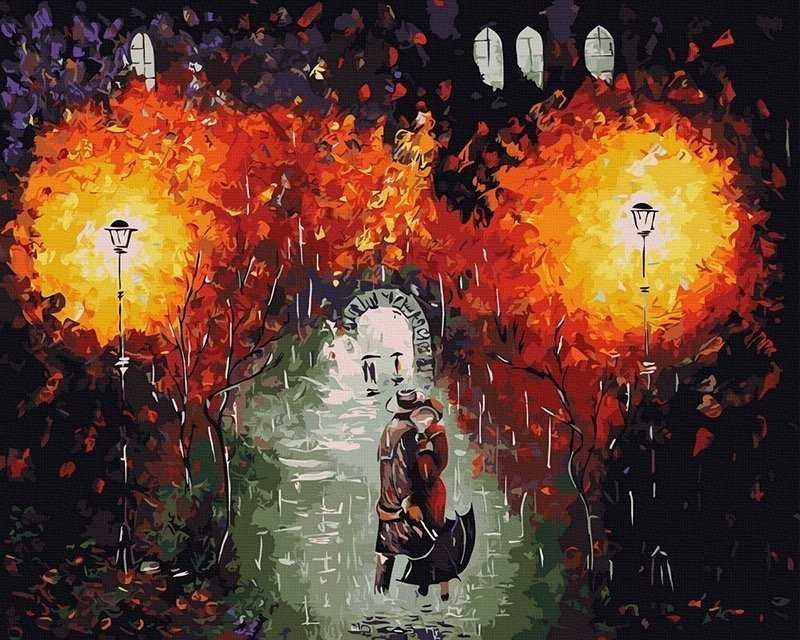 TPS Tapyba pagal skaičius Pasimatymas per lietų 40x50 cm