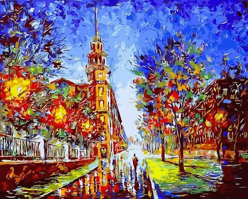 TPS Tapyba pagal skaičius Pėsčiųjų gatvė 40x50 cm