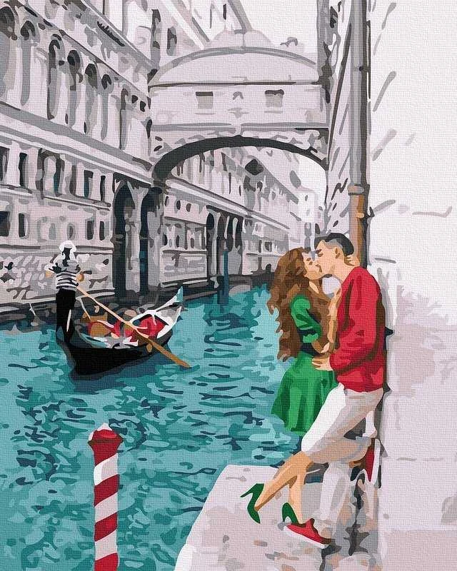 Tapyba pagal skaičius Romantiška Venecija 40x50 cm
