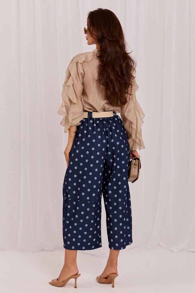 Taškuotos kelnės Culottes