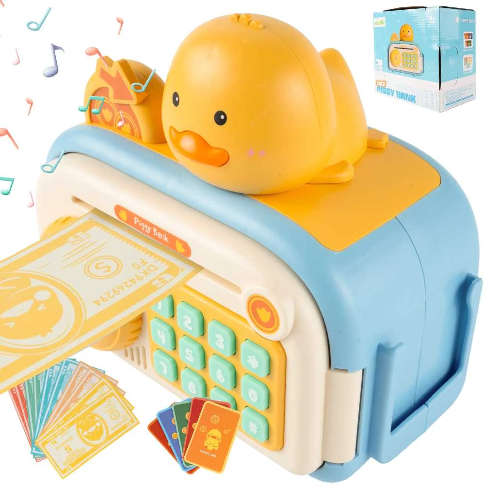 Malplay Interaktyvi vaikiška taupyklė seifas „Duck Piggy Bank“