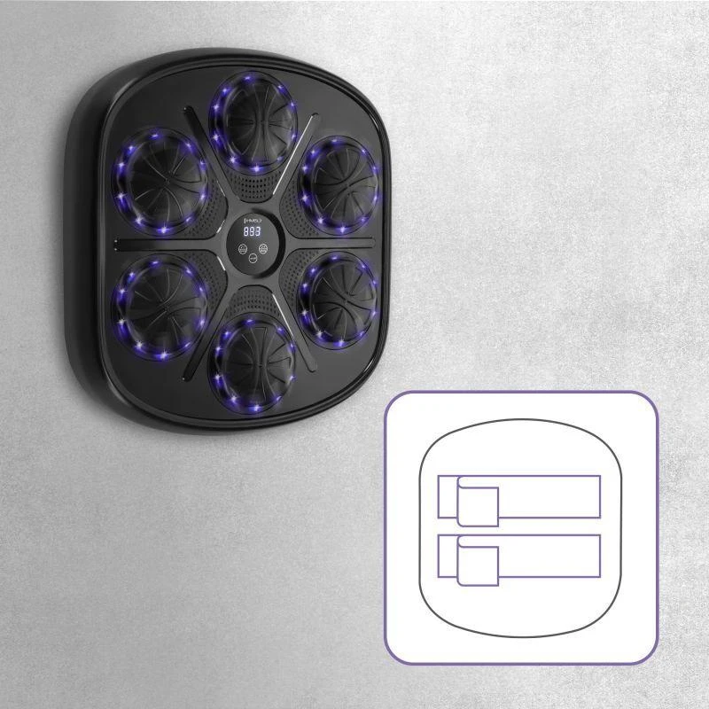 TB03 elektroninis bokso taikinys su „Bluetooth“ ryšiu, muzika ir „HMS“ pirštinėmis