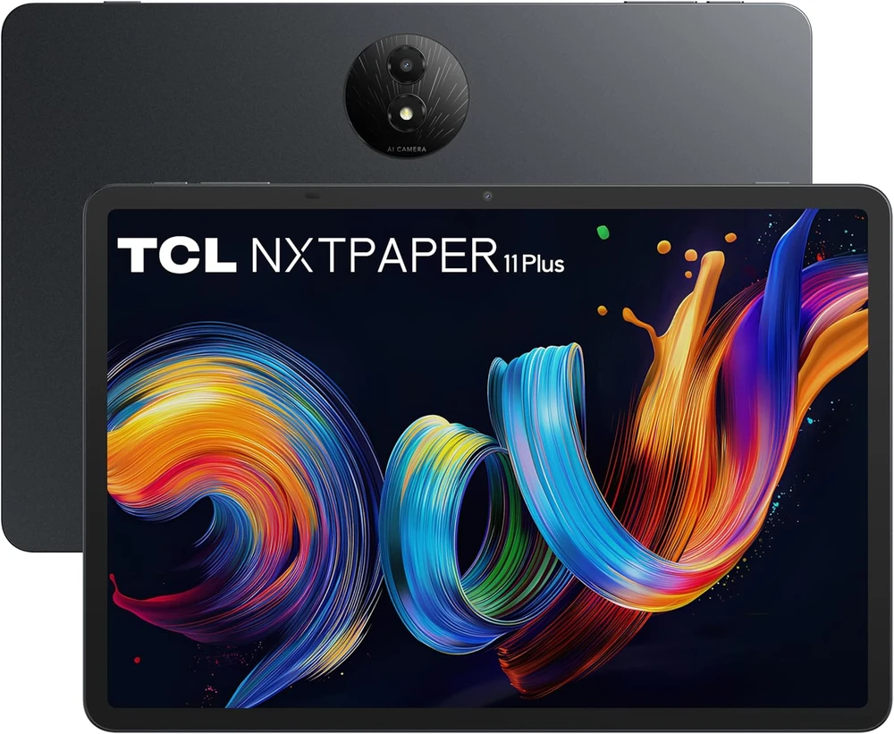 Planšetinis kompiuteris TCL NXTPAPER 11 Plus, su dėklu ir pieštuku, pilkos spalvos