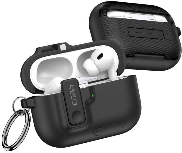 Tech-Protect Aptakus dėklas su kabliuku AirPods Pro 3 - Juodas