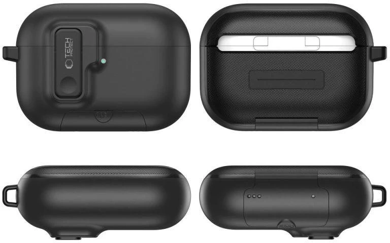 Tech-Protect Aptakus dėklas su kabliuku AirPods Pro 3 - Juodas