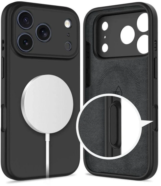 „Tech-Protect BasicMag MagSafe“ dėklas, skirtas „iPhone 17 Pro Max“ – matinis juodas