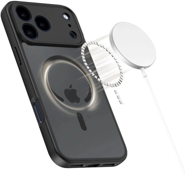 „Tech-Protect BasicMag MagSafe“ dėklas, skirtas „iPhone 17 Pro“ – matinis juodas