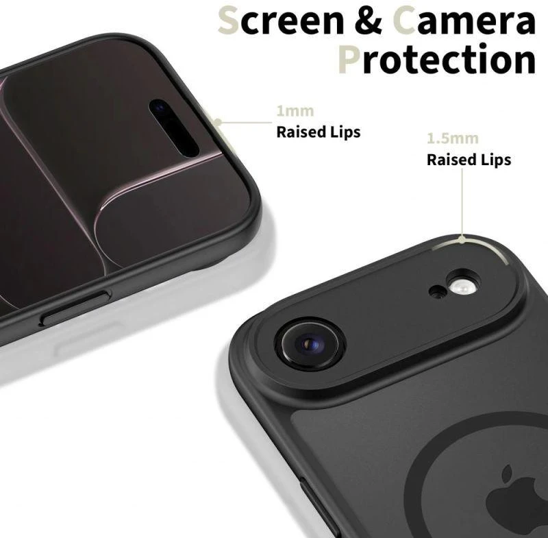 „Tech-Protect BasicMag MagSafe“ dėklas, skirtas „iPhone 17 Air“ – matinis juodas