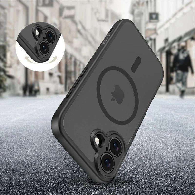 „Tech-Protect BasicMag MagSafe“ dėklas, skirtas „iPhone 17“ – matinis juodas