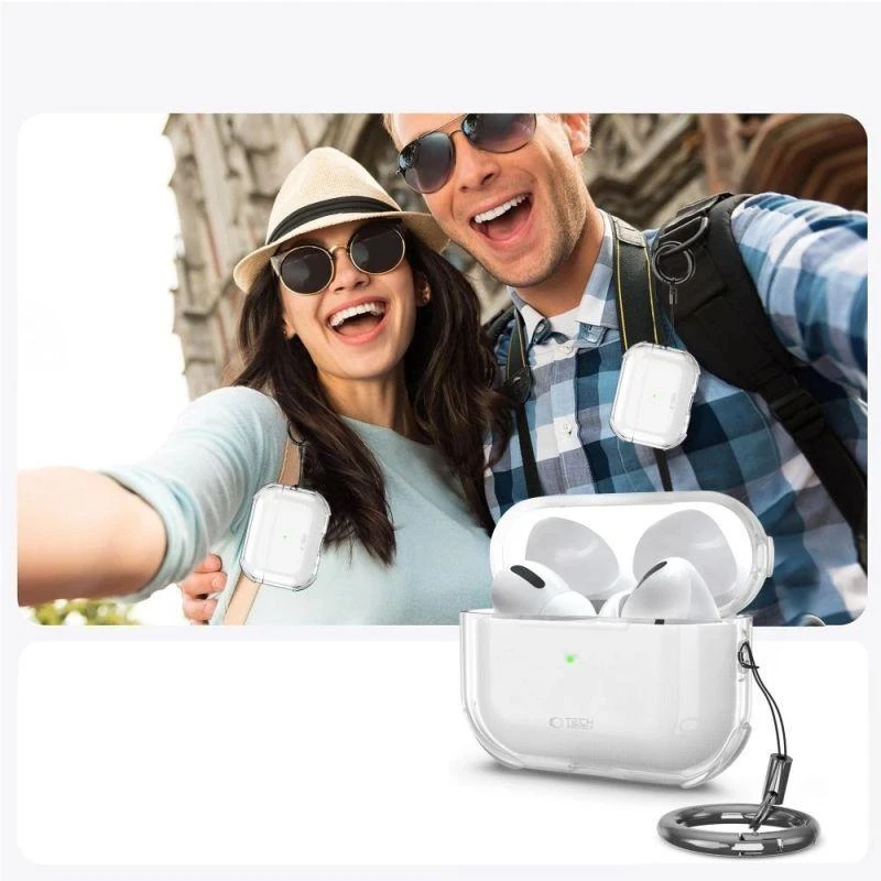 Tech-Protect Bounce dėklas skirtas AirPods Pro 3 - Skaidrus
