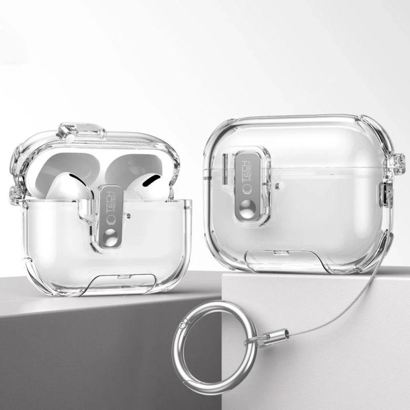 Tech-Protect Bounce Pro dėklas, skirtas AirPods Pro 3 - Skaidrus