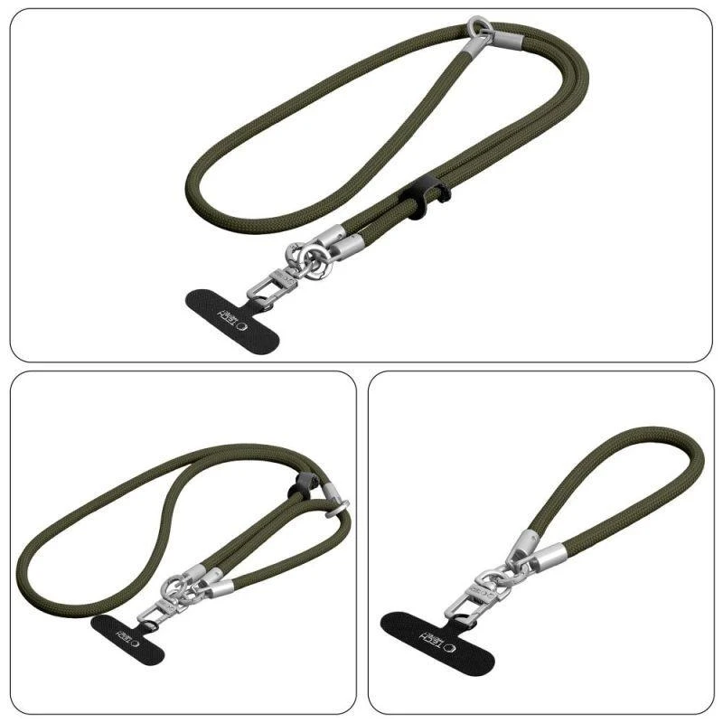 Tech-Protect C10S ROPE CROSSBODY & WRIST ALYVŲ ŽALUMO/TITANO SPALVOS