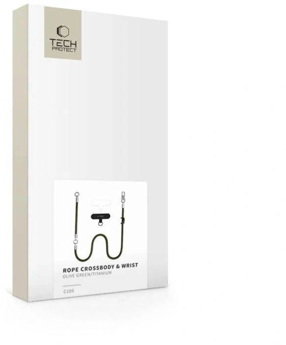 Tech-Protect C10S ROPE CROSSBODY & WRIST ALYVŲ ŽALUMO/TITANO SPALVOS