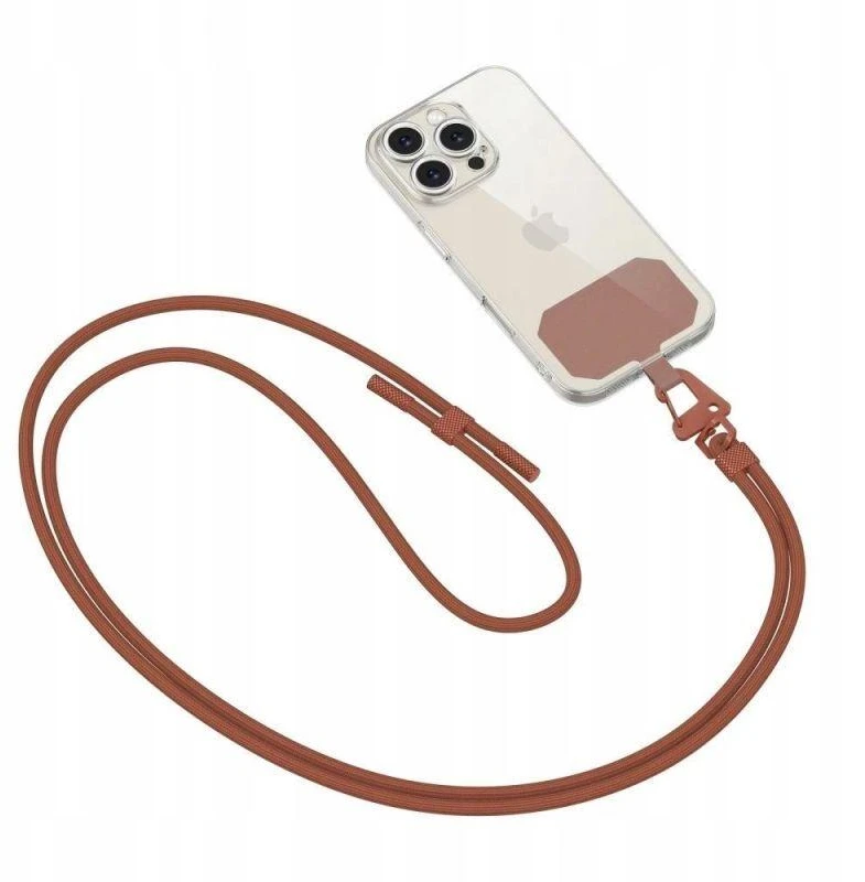 Dirželis telefonui Tech-Protect C5S Rope Crossbody Strap – rudos spalvos