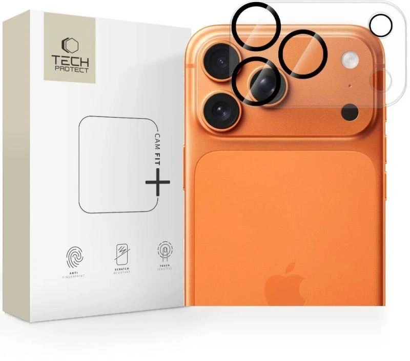 „Tech-Protect Cam Fit+“ kameros dėklas, skirtas „iPhone 17 Pro Max“ – skaidrus