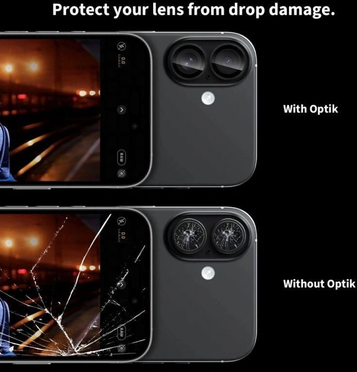 „Tech-Protect Camring Fit+“ kameros dėklas, skirtas „iPhone 17“ – Juodas