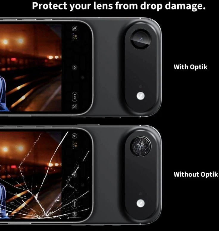 „Tech-Protect Camring Fit+“ kameros dėklas, skirtas „iPhone 17 Air“ – skaidrus
