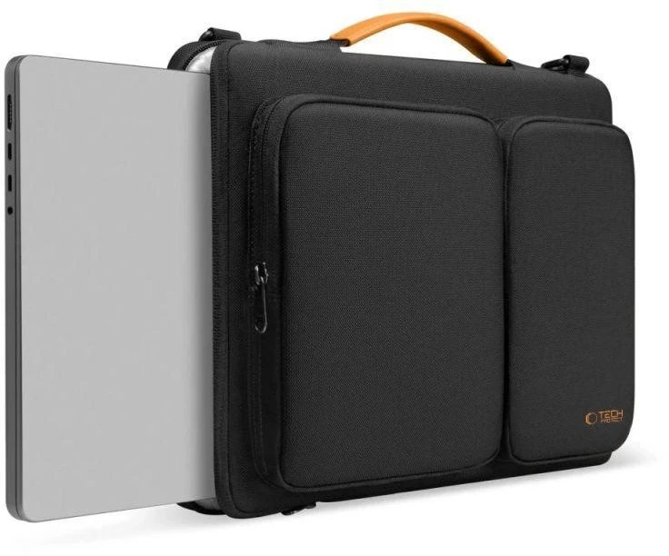 Tech-Protect Defender Bag for 15-16 Nešiojamas kompiuteris - Juodas and Oranžinis