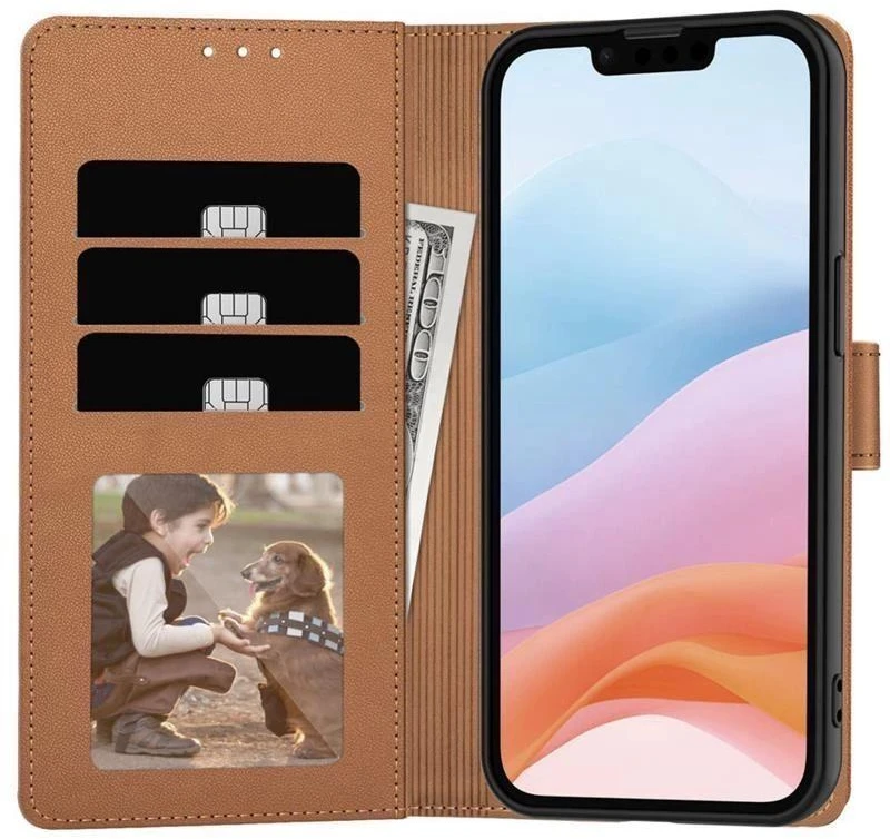 „Tech-Protect“ piniginės dėklas, skirtas „iPhone 16e“ / „17e“ – rudas