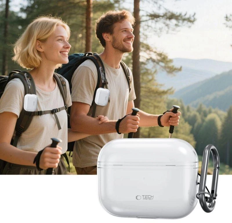 Tech-Protect FlexAir dėklas, skirtas AirPods Pro - Skaidrus