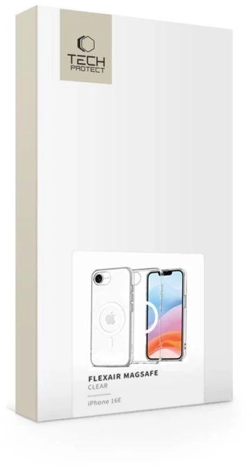 Tech-Protect FlexAir MagSafe dėklas iPhone 16e / 17e - Skaidrus