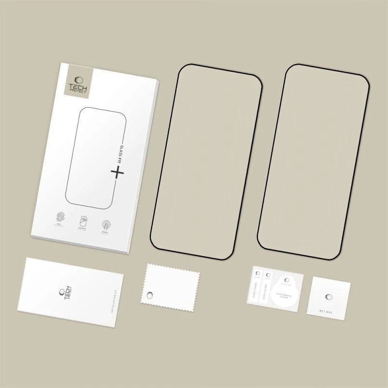 LCD apsauginis stikliukas Tech-Protect Glass Fit+ 2 vnt. Nothing Phone 3a/3a Pro juodas