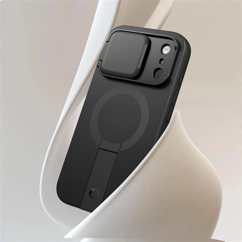 Tech-Protect Kevlar Aura MagSafe dėklas skirtas Apple iPhone 17 Pro Max – juodos spalvos