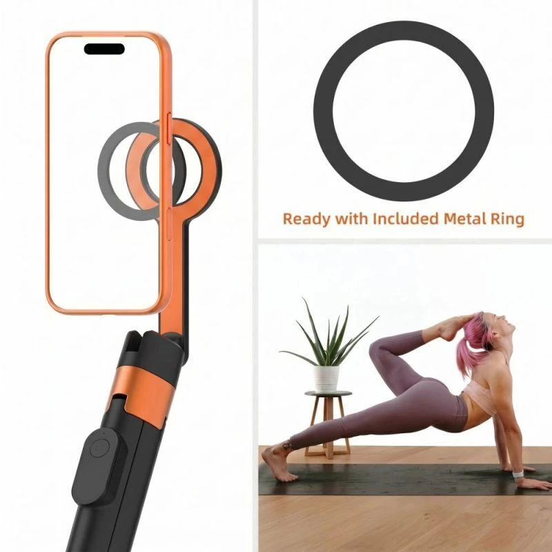 Tech-Protect L10S Bluetooth Selfie Stick Tripod - Juodas and Oranžinis