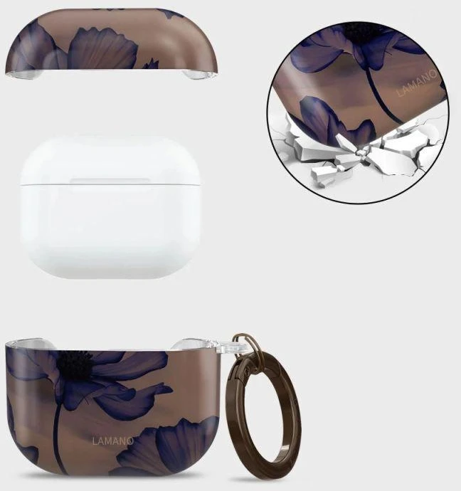 Tech-Protect Lamano dėklas AirPods 4 - ruda ir violetinė