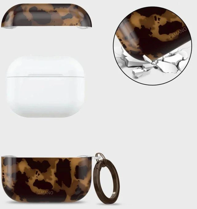 Tech-Protect Lamano dėklas AirPods Pro 1 / 2 - juoda-ruda
