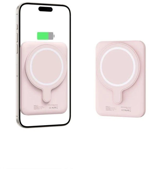 Tech-Protect PB10 LifeMag MagSafe powerbank 5000MAH rožinės spalvos