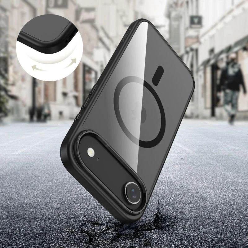 „Tech-Protect MagFlex MagSafe“ dėklas, skirtas „iPhone 17 Air“ – skaidrus, juodas