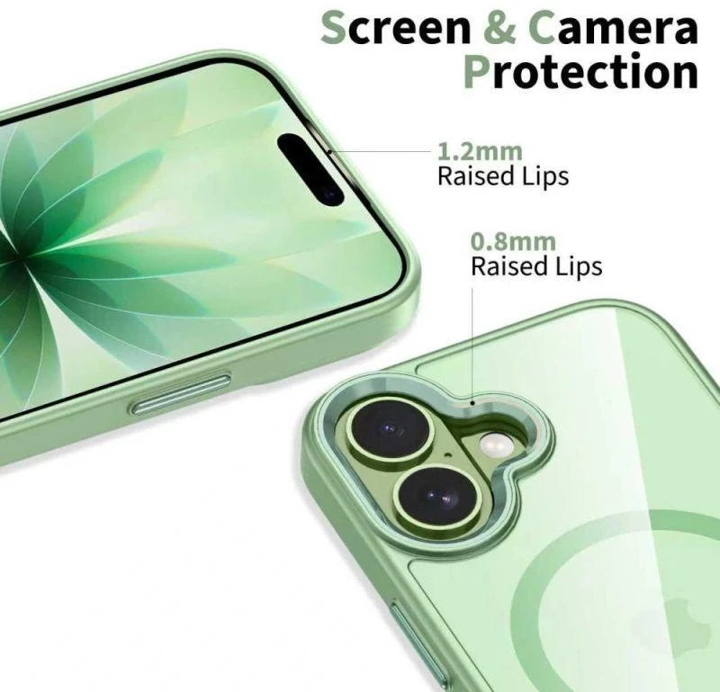 Tech-Protect MagMat MagSafe dėklas iPhone 17 - Skaidri žalia