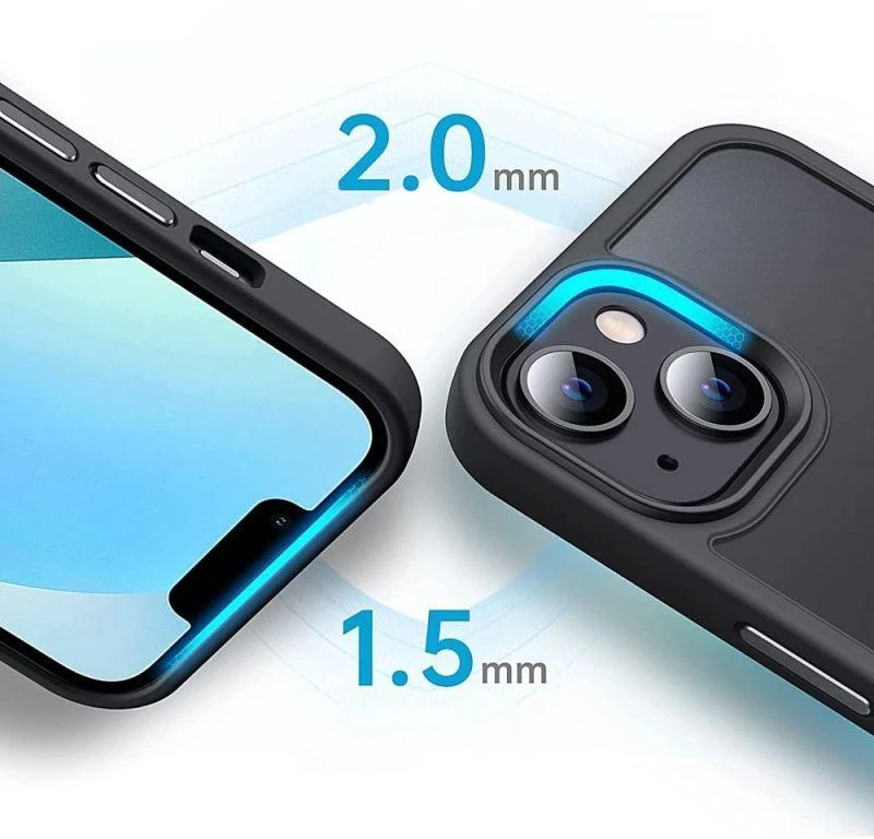 Tech-Protect MagMat MagSafe iPhone 13 Pro Max – matinis dėklas telefonui, juodos spalvos