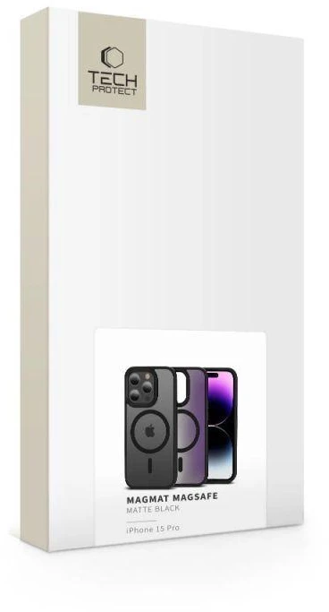 Tech-Protect MagMat MagSafe iPhone 15 Pro dėklas - matinė juoda