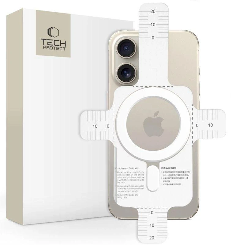 Tech-Protect MagMat MagSafe universal magnetic ring – dėklas telefonui baltos spalvos