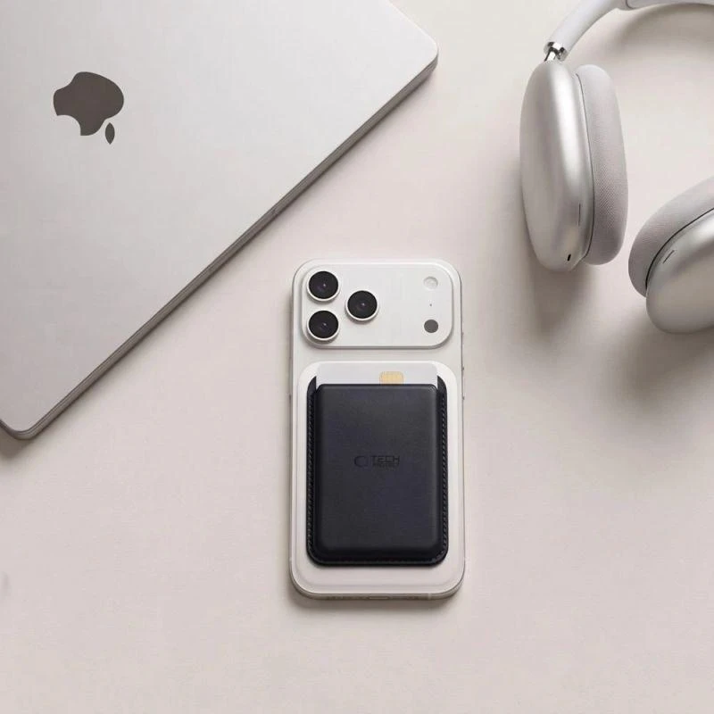 Tech-Protect MagWallet Magsafe kortelių dėklas telefonui, juodos spalvos