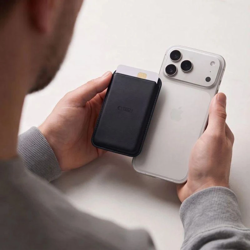 Tech-Protect MagWallet Magsafe kortelių dėklas telefonui, juodos spalvos