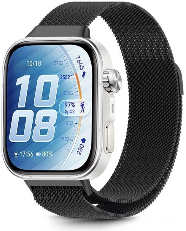 Apyrankė laikrodžiui Huawei Watch Fit 3 Tech-Protect Milaneseband juodos spalvos