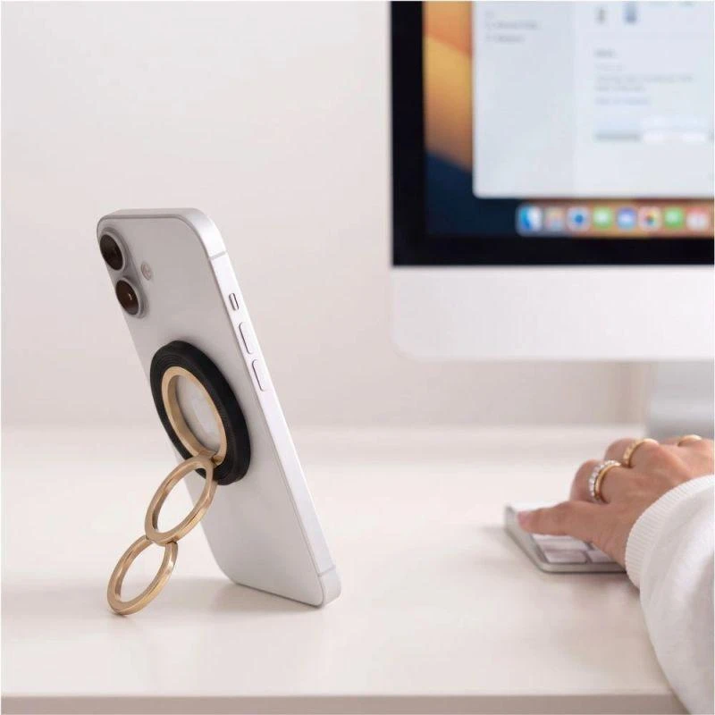 Tech-Protect MMR700 Lamano magnetic MagSafe žiedas telefonui juodos spalvos/auksos spalvos