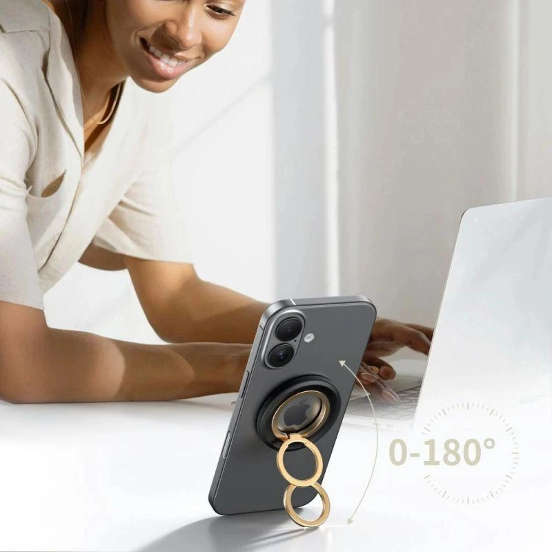 Tech-Protect MMR700 Lamano magnetic MagSafe žiedas telefonui juodos spalvos/auksos spalvos