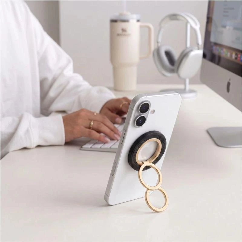 Tech-Protect MMR700 Lamano magnetic MagSafe žiedas telefonui juodos spalvos/auksos spalvos
