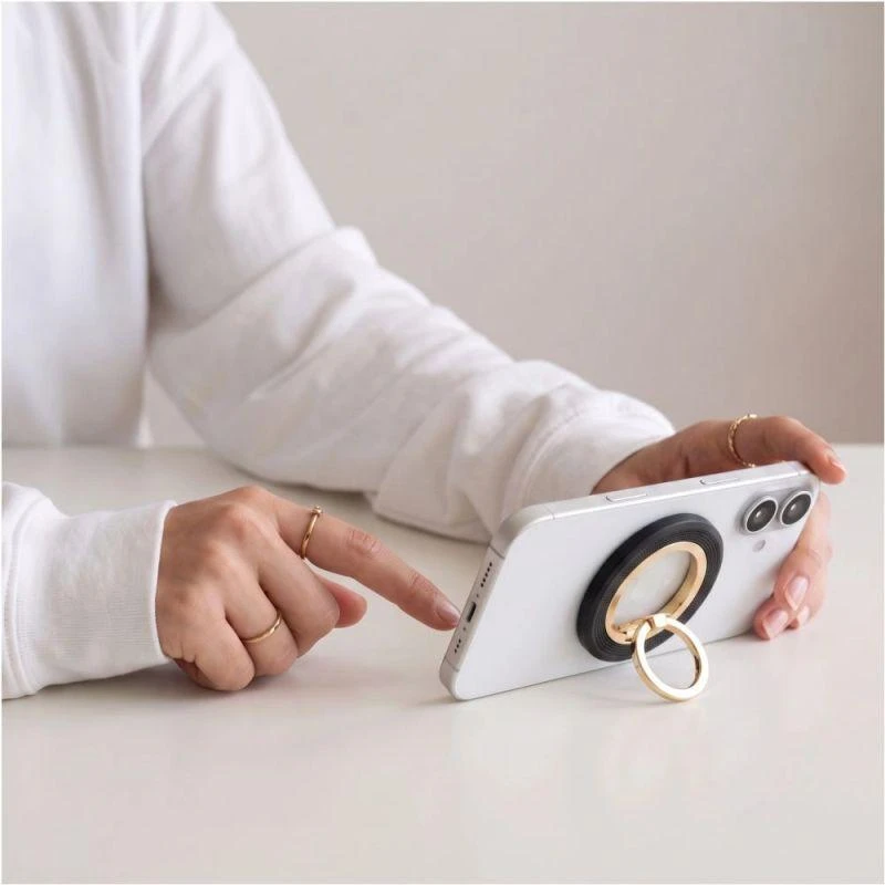 Tech-Protect MMR700 Lamano magnetic MagSafe žiedas telefonui juodos spalvos/auksos spalvos