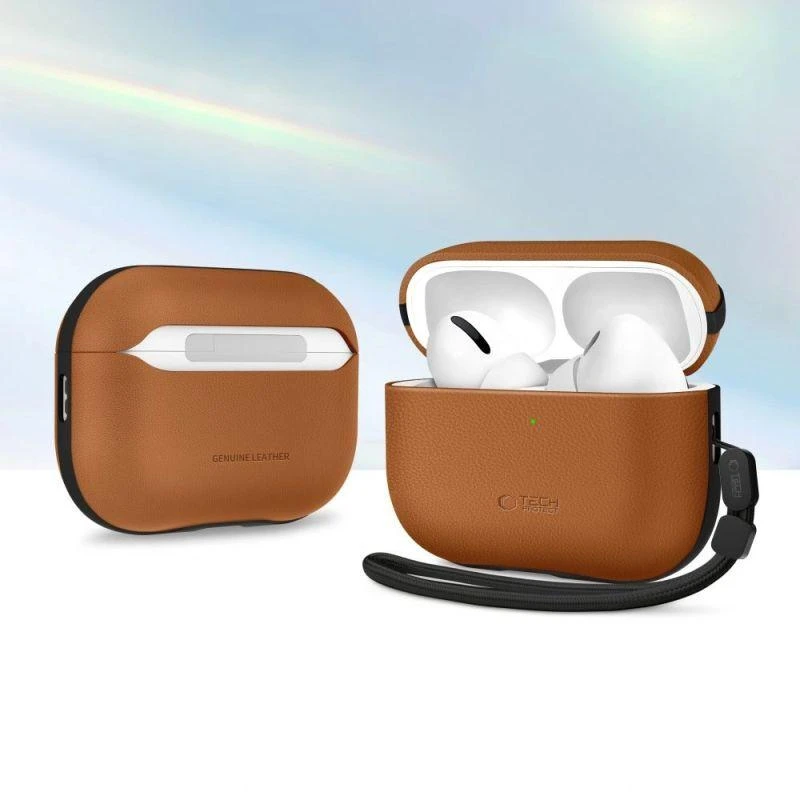 Tech-Protect NaturalFit dėklas, skirtas AirPods Pro 3 - Ruda